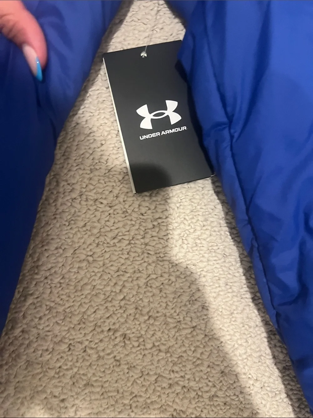 Under Armour Kids Blue and Royal Hooded Puffer Jacket